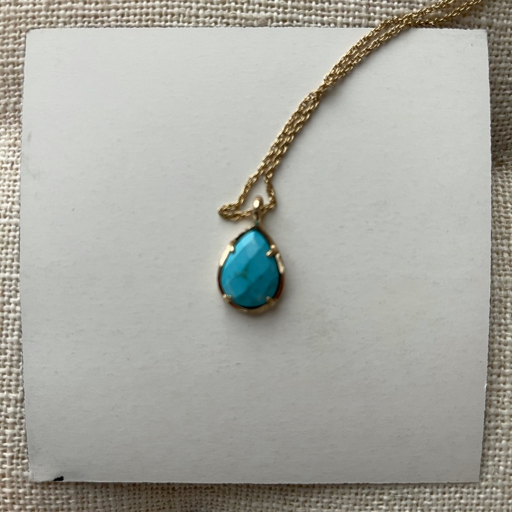 Kendra Scott blue pendant drop necklace